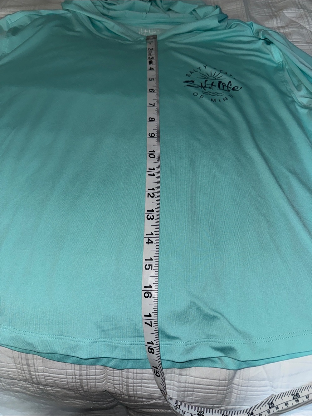 Salt Life Mint Long Sleeve Sun Shirt with Navy Tropical Print Shorts - Picture 5 of 15